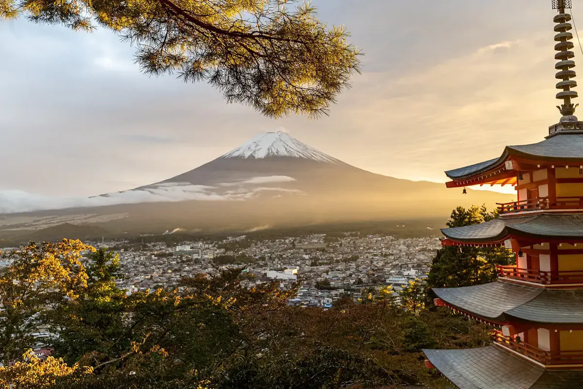河口湖・富士吉田の風景