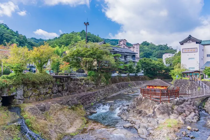 修善寺温泉街から徒歩圏内