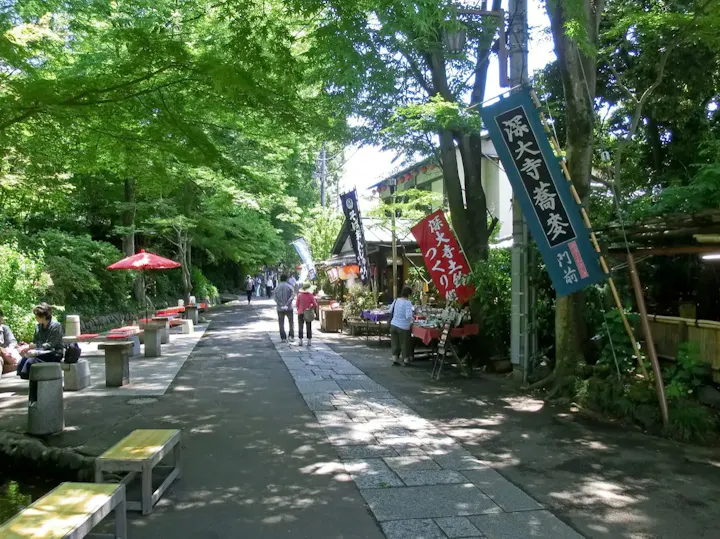 食べ歩きグルメがいっぱいの参道も楽しい！