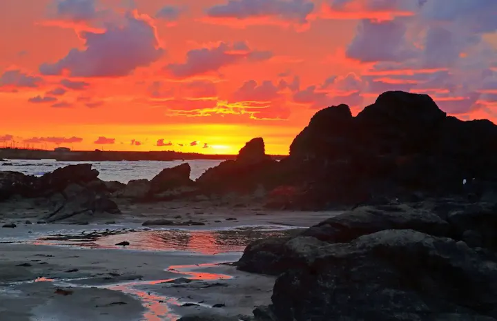 魅力的な風景と美しい夕陽！