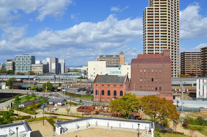 天守閣から見る尼崎の景色