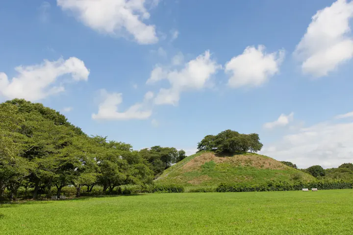 家族でのんびり過ごせる芝生広場