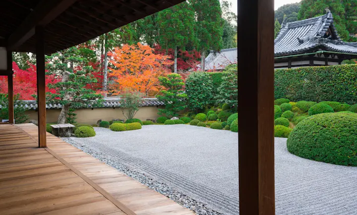 歴史ある方丈と庭園