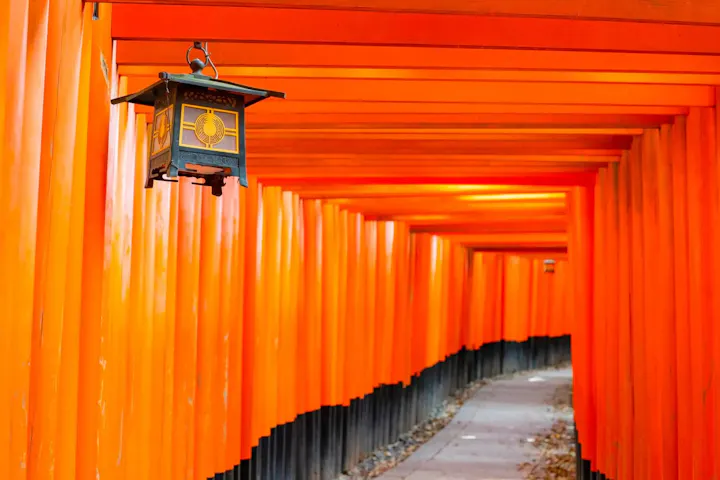 朱色のトンネル「千本鳥居」