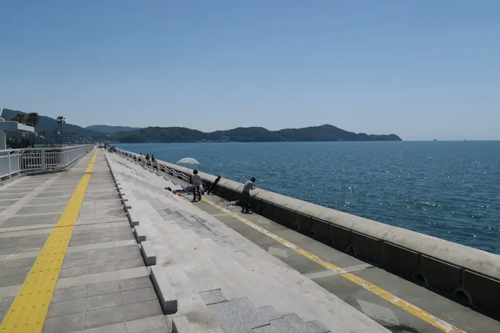 海釣りを楽しむ