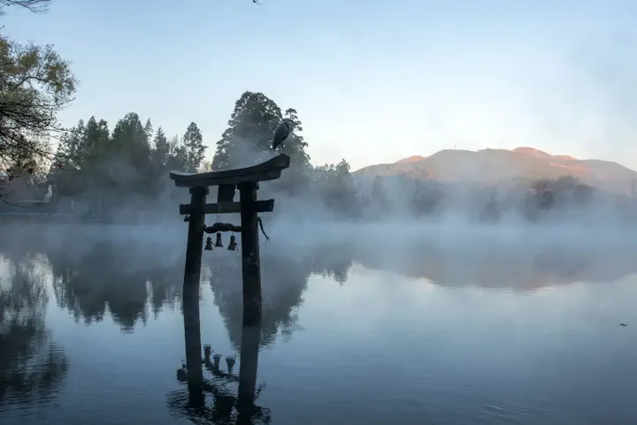 幻想的な景色が楽しめる金鱗湖！