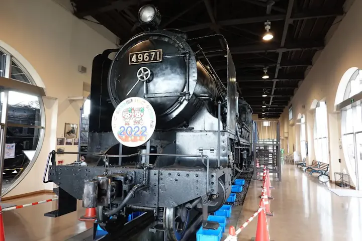 展示されている注目すべき蒸気機関車！