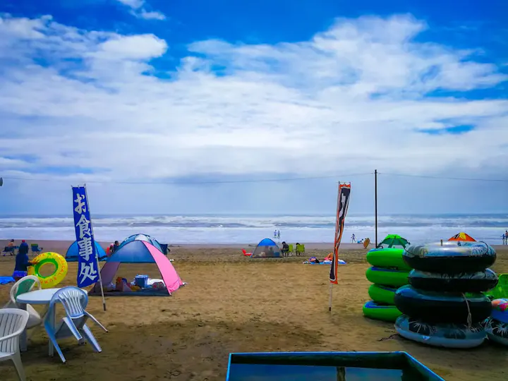 夏には海の家も！快適な海水浴