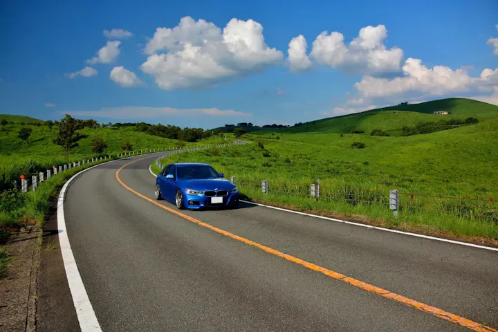 カルストロードをドライブ
