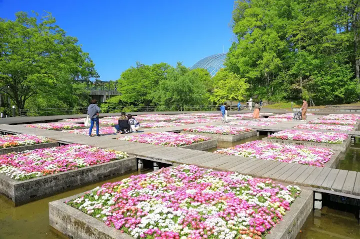 花々に囲まれた癒しのスポット！