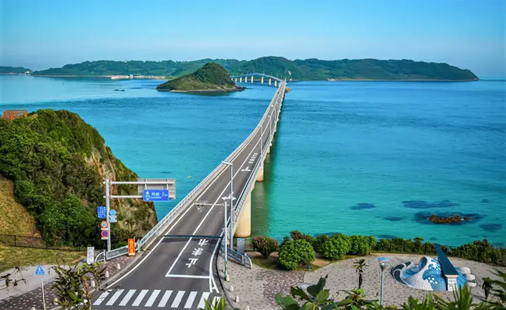 角島大橋から見る絶景の海