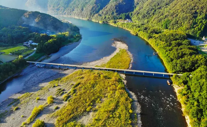 四万十川の最長の沈下橋！