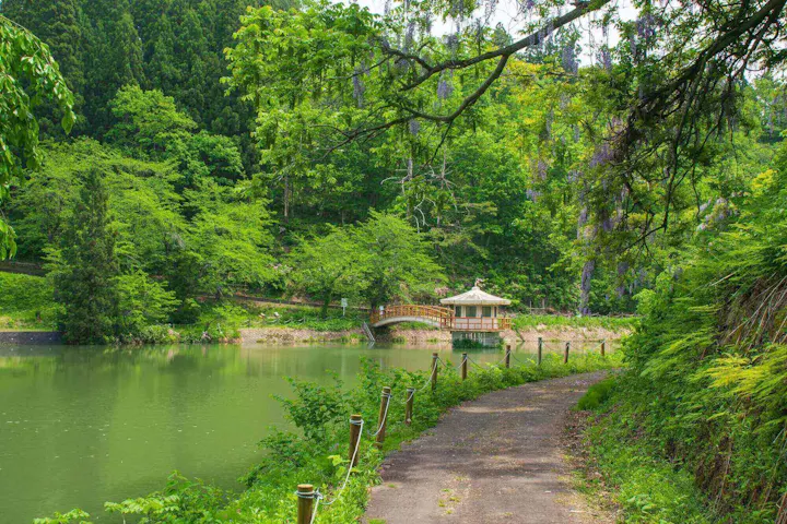 横手城跡に造園された都市公園!