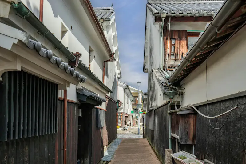 白壁の町並み(柳井市古市金屋地区伝統的建造物群保存地区)