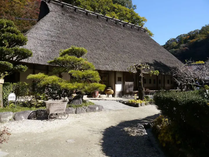 かつての豪農屋敷を再現した資料館!