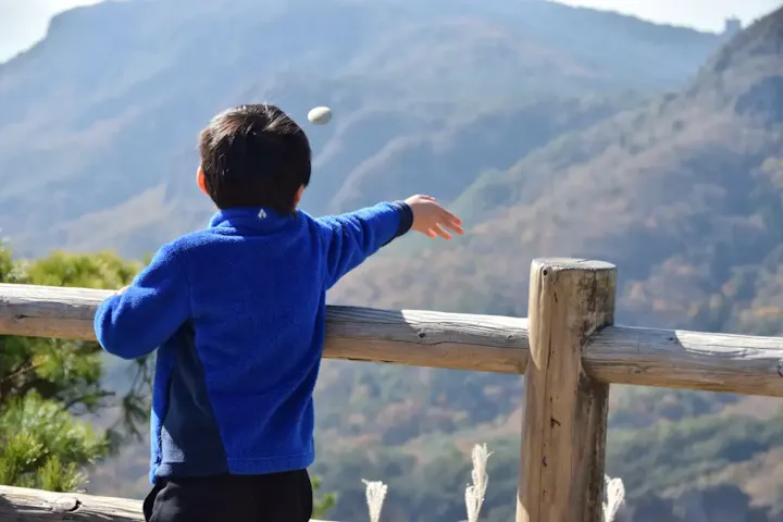かわら投げに挑戦しよう