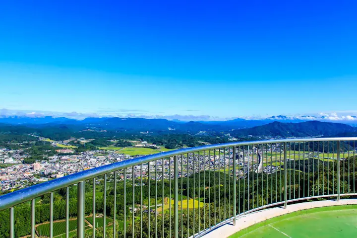 嬉野市街や茶畑を一望できる展望台!