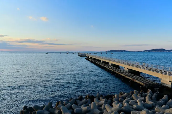 館山夕日桟橋から見る絶景