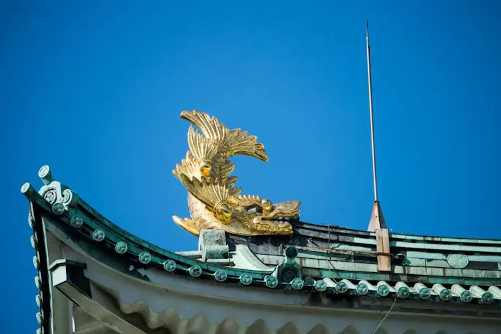 名古屋城天守閣の象徴・金のシャチホコ！