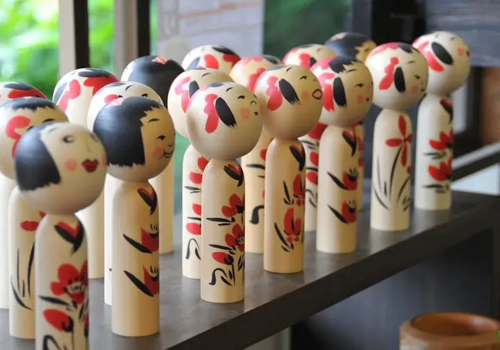 魅力満点のこけし展示